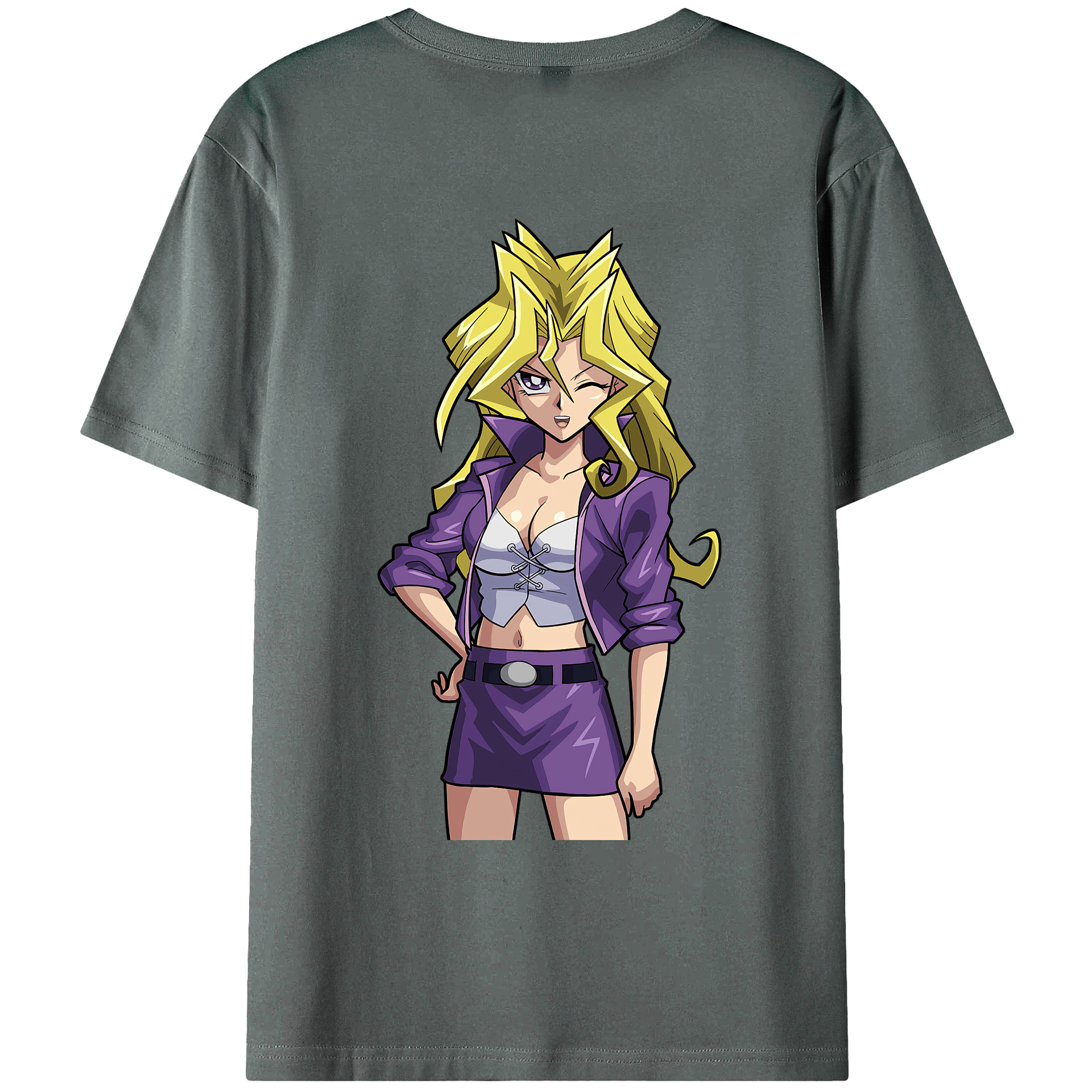 （画像用） 遊☆戯☆王 Yu-Gi-Oh! 綿100％ メンズ半袖Tシャツ（バックプリント） 通気性